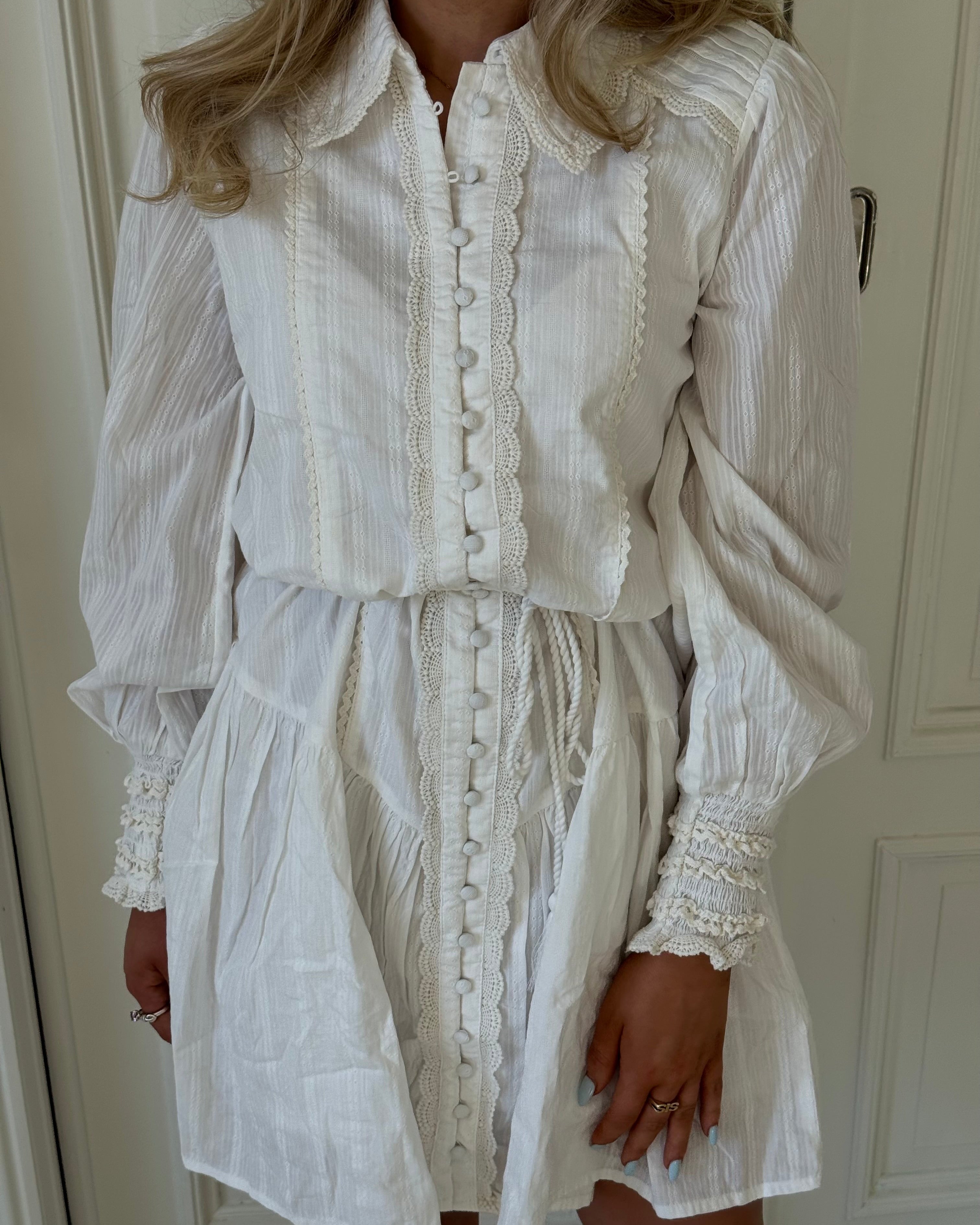YASSOMELLI Short Dress - Star White